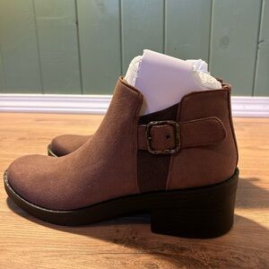 Bzees Brown Ankle Boots with Buckle